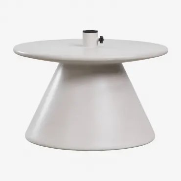 Parasolvoet Met Geïntegreerde Ronde Tafel Ø60 Cm In Darwys Cement Grijs – Koel - Sklum