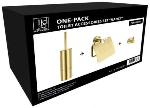 Best Design Nancy toilet accessoires set mat goud