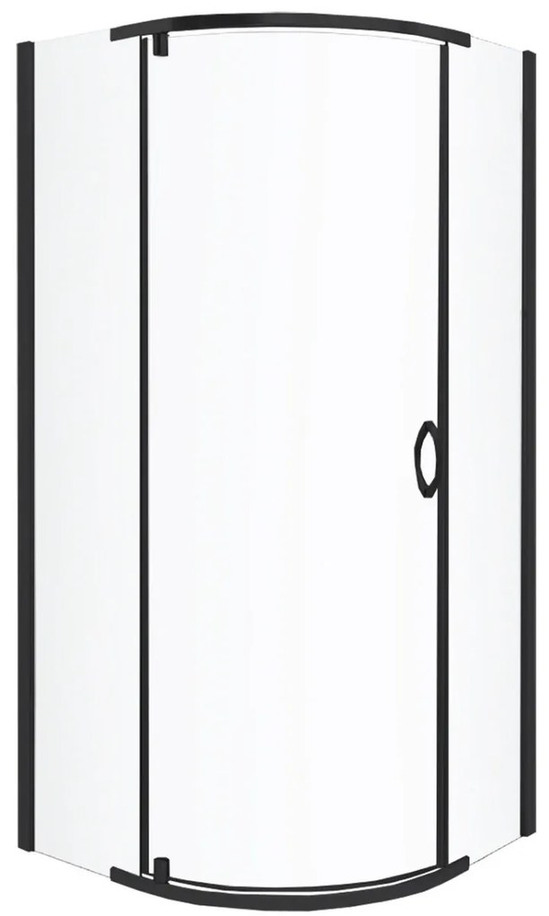Kerra Splash douchecabine 79x79cm kwartrond zwart mat