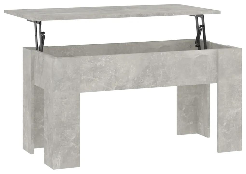 vidaXL Salontafel 101x49x52 cm bewerkt hout betongrijs