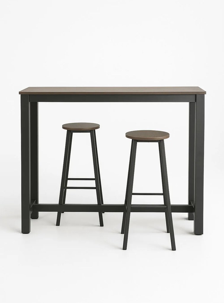 Set Bar Mesa Alta + 2 Taburetes Tycon