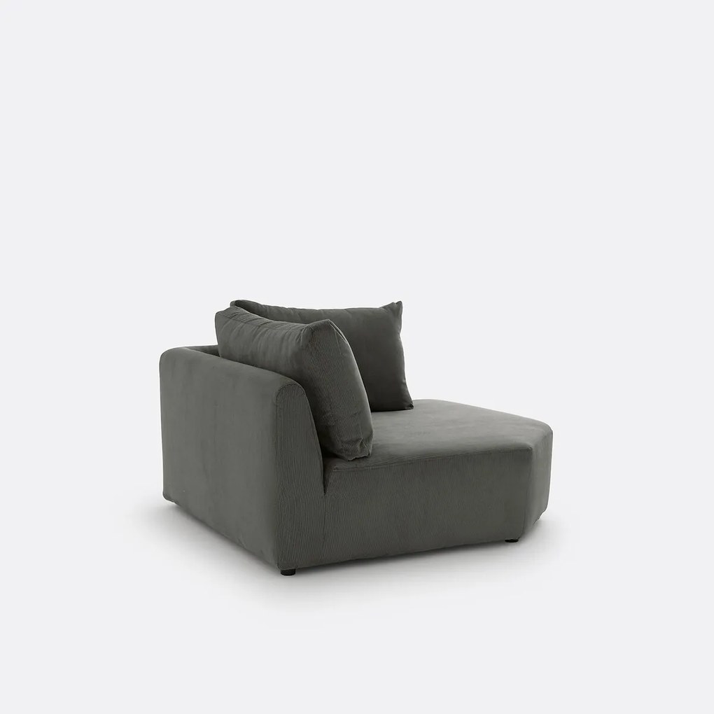 Moduleerbare hoekbank ribfluweel, Monica