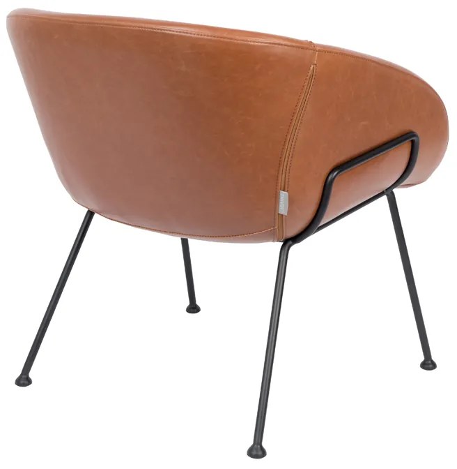 Zuiver Feston Design Fauteuil Bruin Leer