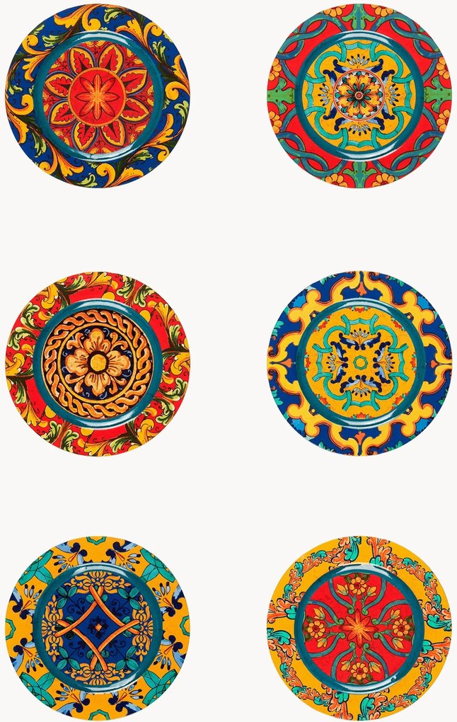Ronde placemats Trinacria, 6-delig