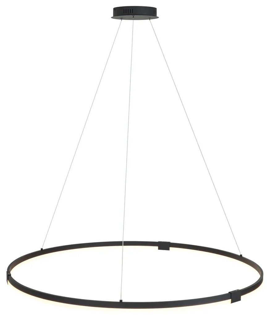 Design hanglamp zwart 120cm incl. LED 3-staps dimbaar - Anello