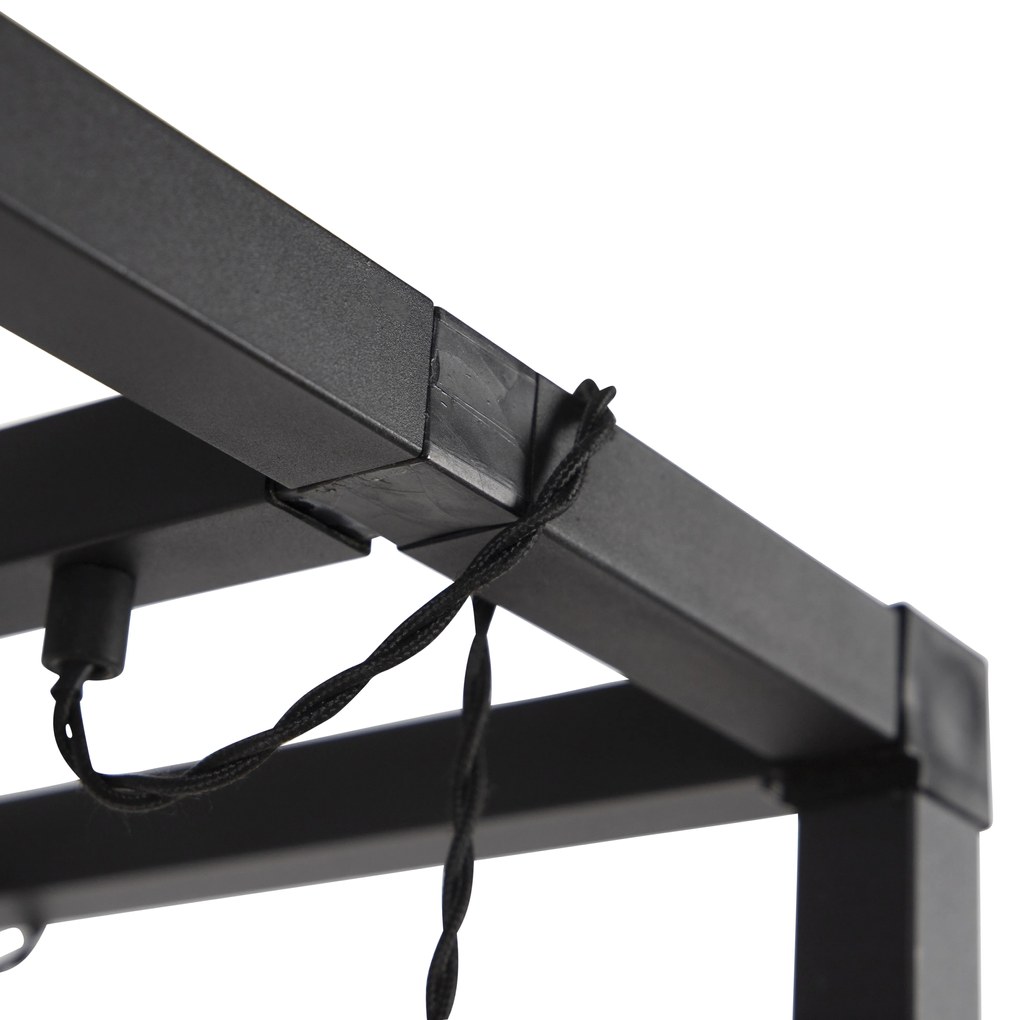 Smart vloerlamp zwart 3-lichts incl. Wifi G95 - Big Cage