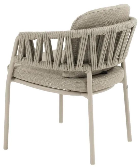 Taste by 4 Seasons Calma tuinset latte met Estate tafel 240 cm teak Tuinstoel   taupe weerbestendig