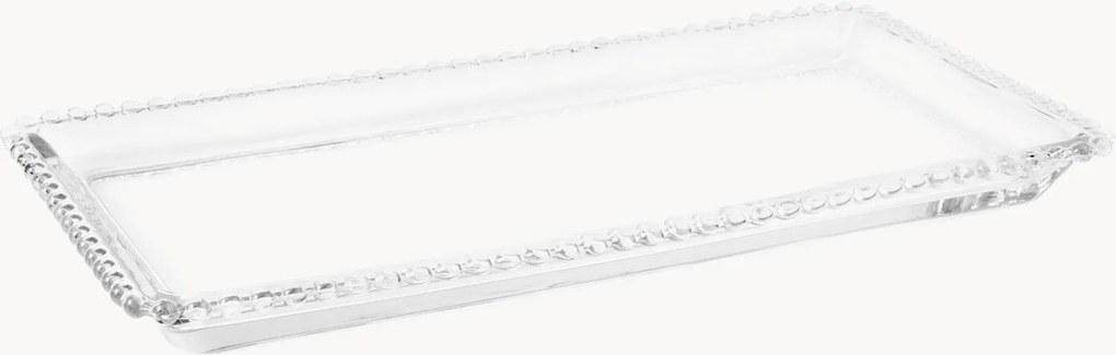 Glazen dienbladen Collier, met parelrand, 6-delig