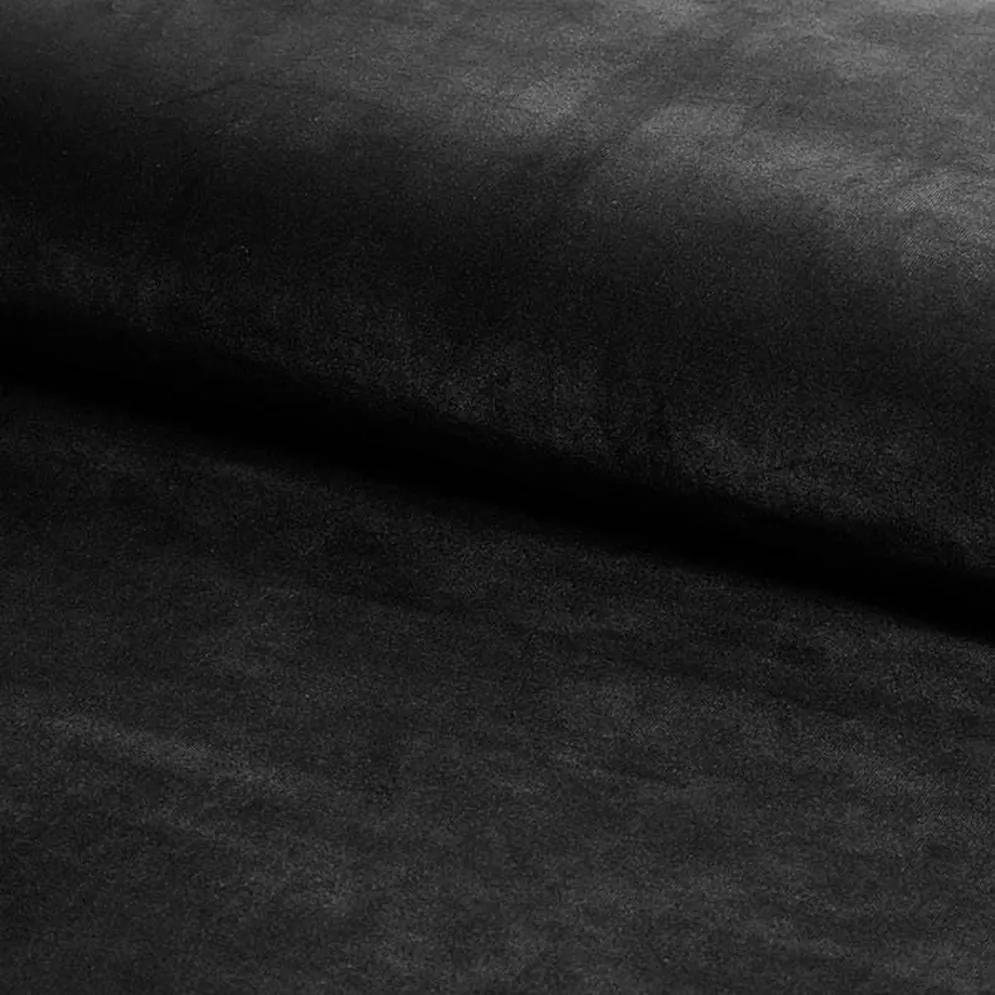Stoel POSH zwart (stof Bluvel 19) - modern, gestoffeerd, fluweel, voor woonkamer, eetkamer