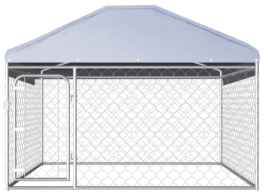 vidaXL Hondenkennel voor buiten met dak 200x200x135 cm