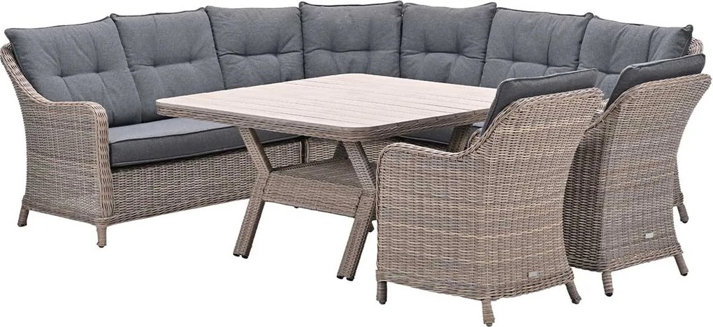 Garden Impressions Nova lounge dining set 6-delig incl stoelen - mystic grey