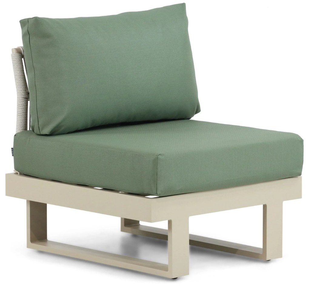 Hoek loungeset 6 personen Aluminium Taupe  Lifestyle Garden Furniture Lorenzo