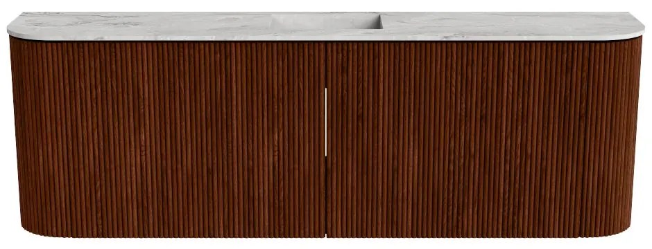 Mondiaz Joya DLux 125cm toiletmeubel ronding links/rechts ruby met wastafel faye midden 1 kraangat glace