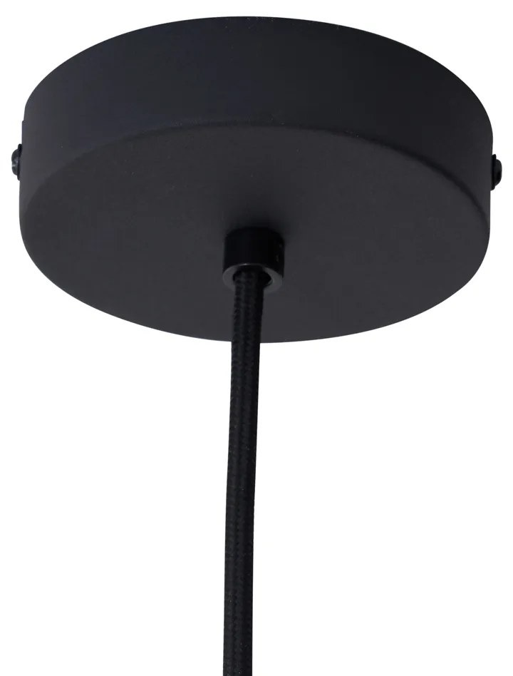 Design hanglamp zwart met mat glas 5-lichts - Vertical