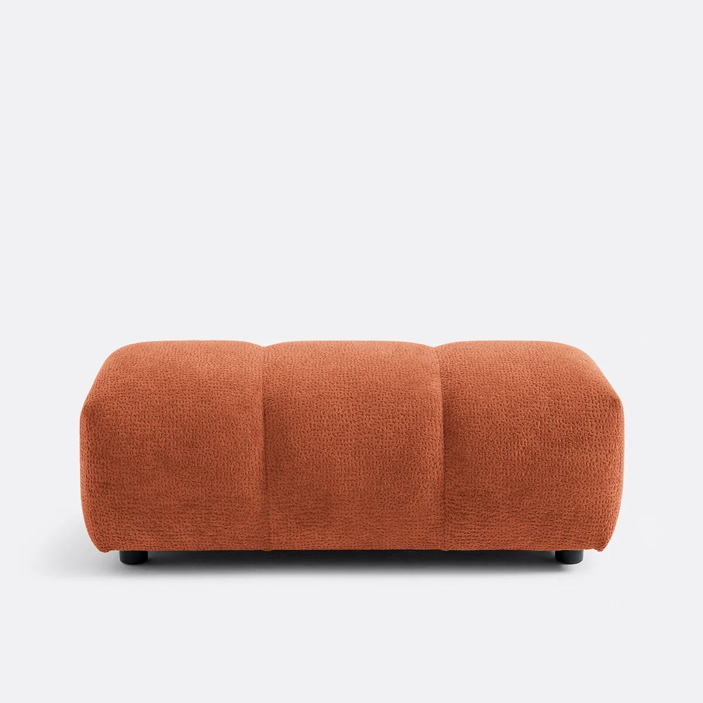 Poef, fluweel reliëf, L109 cm, Nuria