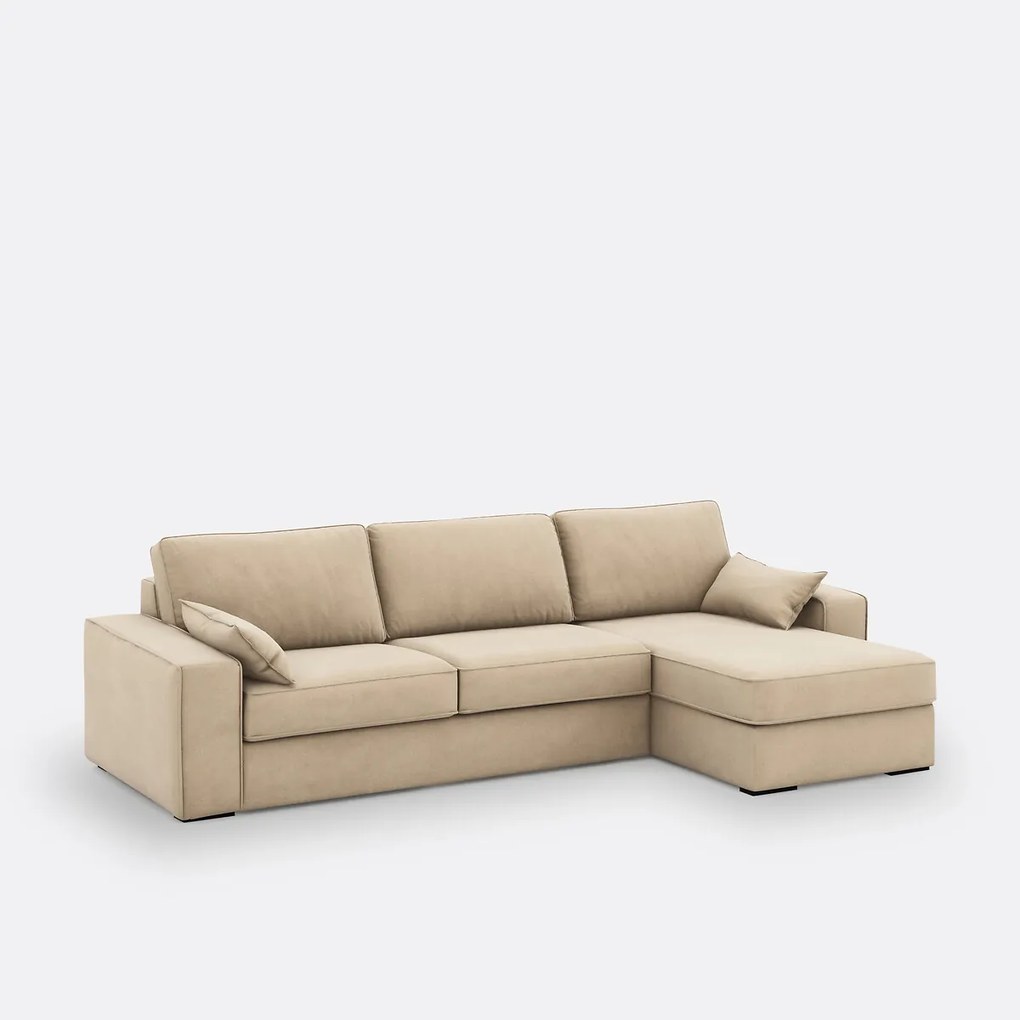 Hoekbank-bed, polyester, mousse Cécilia