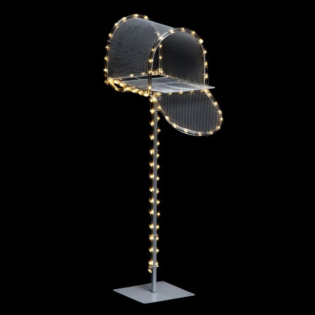 Fééric Lights and Christmas - verlichte 3D-brievenbus - L49 x B22 x H90 cm - 50 warm witte ledlampjes - met 8 functies
