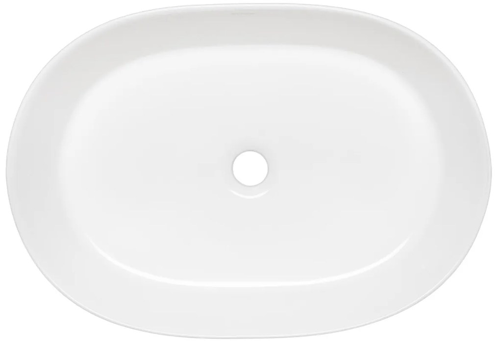 Kerra KR918 waskom rechthoekig glans wit 56x39x14cm