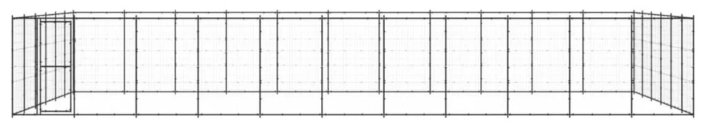 vidaXL Hondenkennel 79,86 m² staal