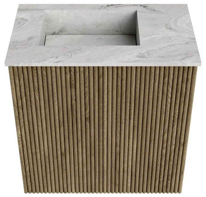 Mondiaz Joya DLux 40cm toiletmeubel dusk met wastafel faye links zonder kraangat glace