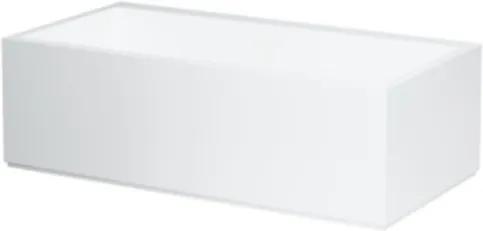 Laufen Kartell kunststof bad (Solid Surface) vrijstaand met zitgedeelte rechts 170x86x44cm met verlichte afvoer (voorzijde) wit 2243320006161