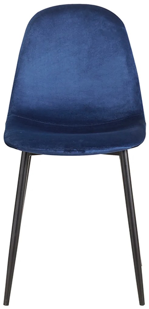 Set 4 Stoelen Teok Zwart Fluweel