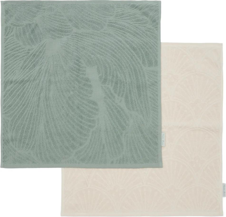 Rivièra Maison - Les Fleurs Kitchen Towel 2 pieces - Kleur: groen