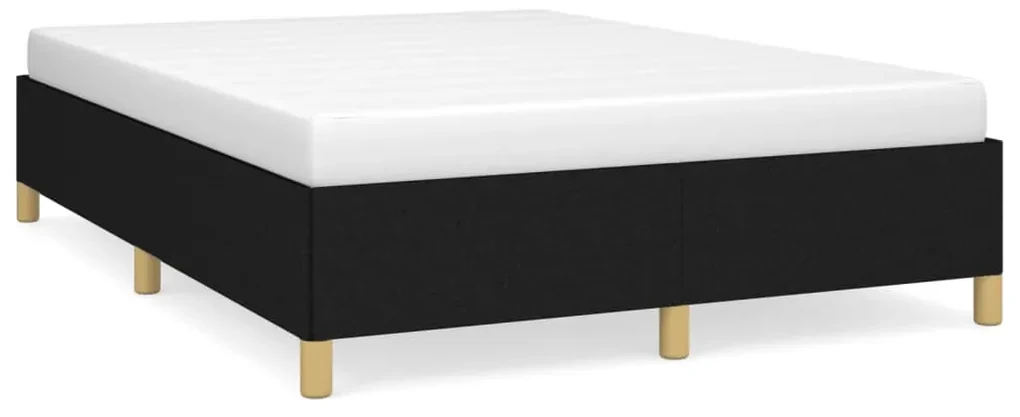 vidaXL Bedframe stof zwart 140x190 cm
