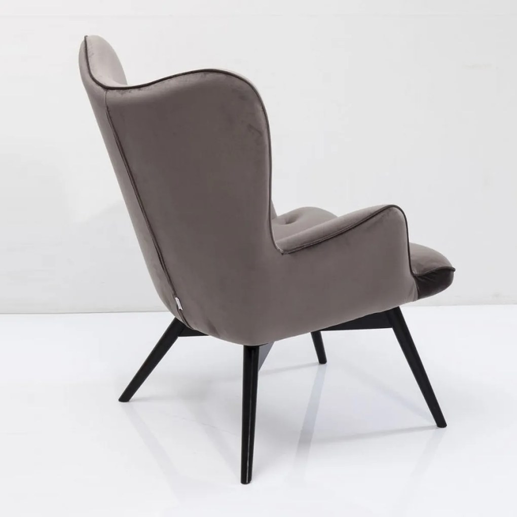 Kare Design Vicky Velvet Fauteuil Fluweel Grijs