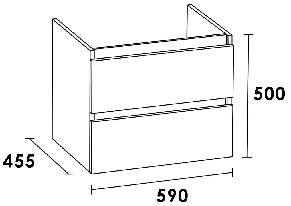 Sanituba Solution onderkast 60cm viking shield