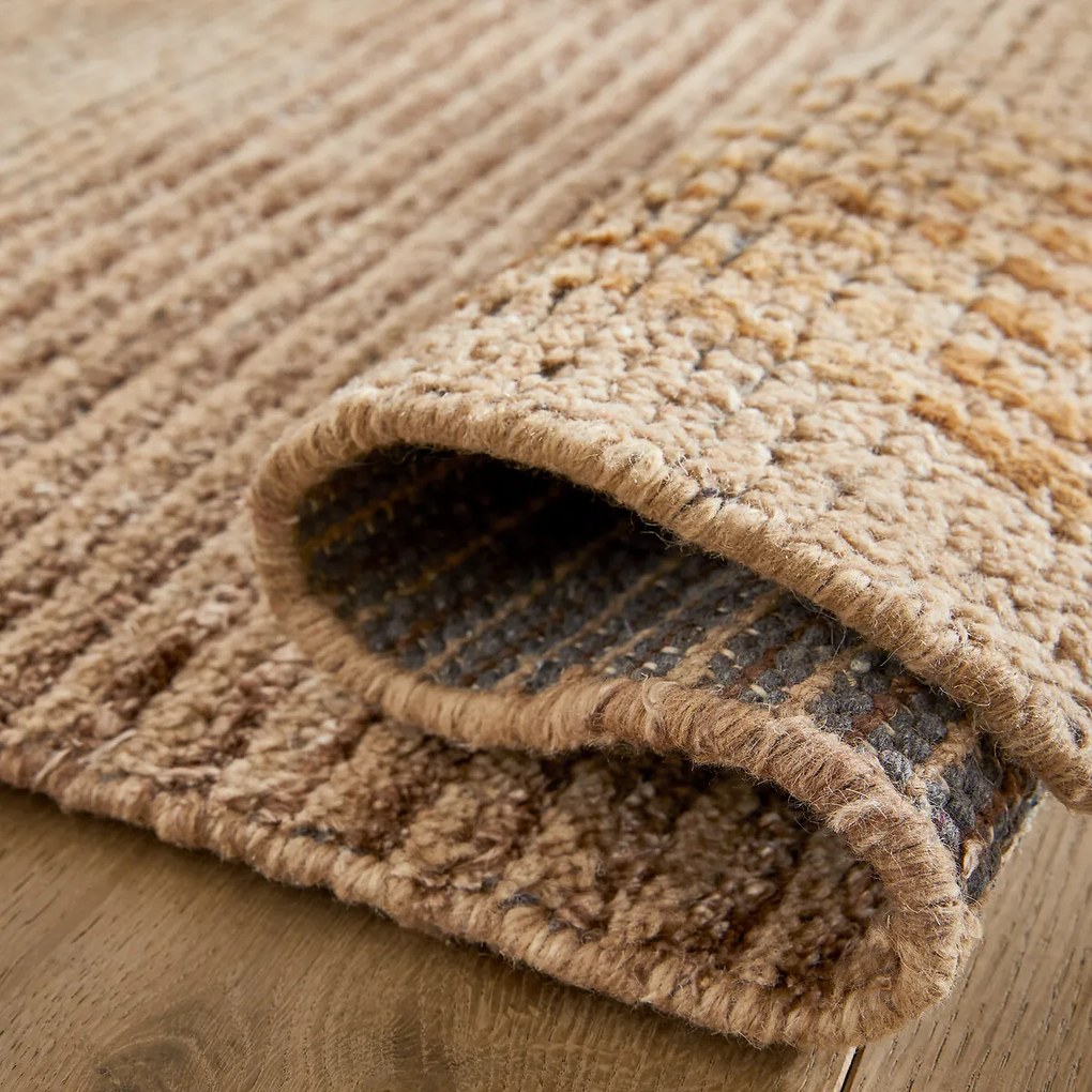 Handgeknoopt vloerkleed, wol, hennep en Lyocell, Vilami