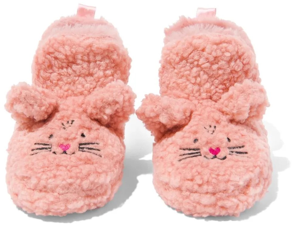 HEMA Kinder Sloffen Hoog Met Kat Roze (roze)