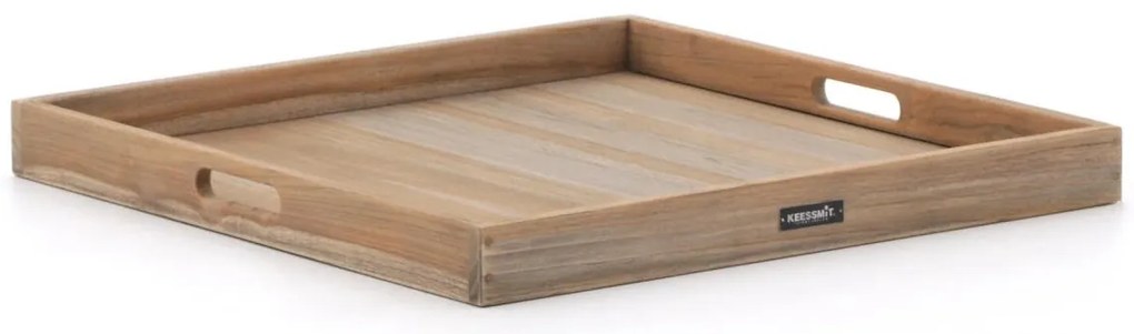 Dienblad voor buiten en binnen  | ROUGH-X | Teakhout | Old Teak Greywash | 70x70cm | Kees Smit Tuinmeubelen