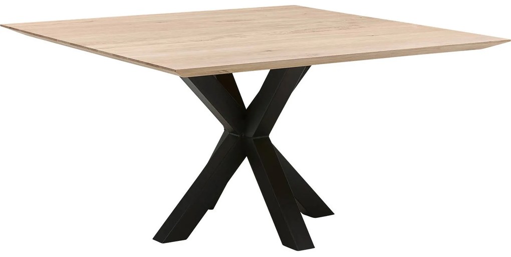 Goossens Eettafel Stef, Vierkant 120 x 120 cm