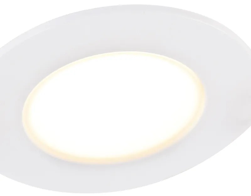 Set van 6 inbouwspots wit incl. LED dim to warm 7W IP65 - Blanca Modern IP65 rond Binnenverlichting Lamp