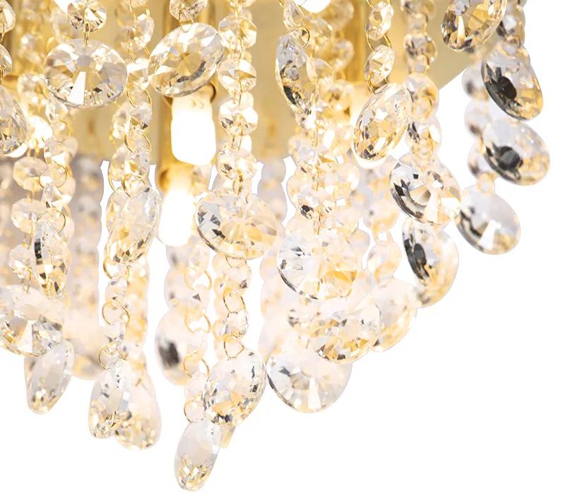 Klassieke plafondlamp goud met glas - Medusa Art Deco, Klassiek / Antiek G9 rond Binnenverlichting Lamp