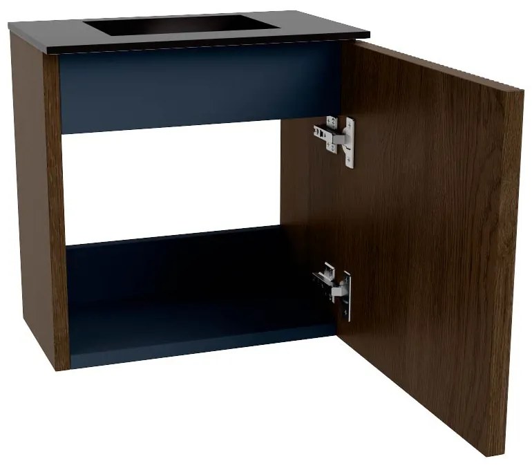 Mondiaz Joya 40cm toiletmeubel walnut met wastafel faye midden zonder kraangat urban