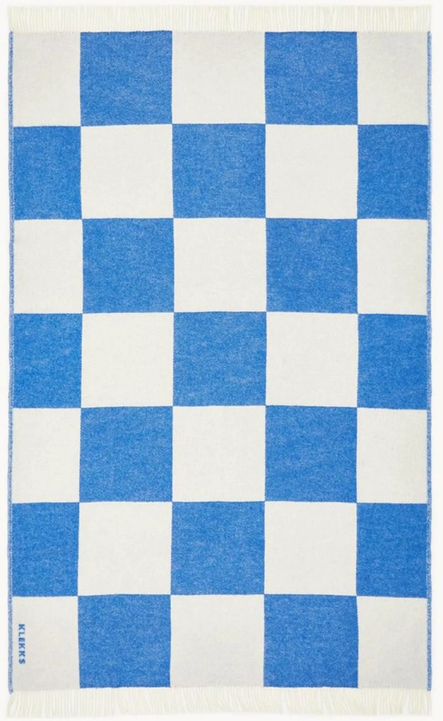 Wollen plaid Klekks No. 2 met franjes