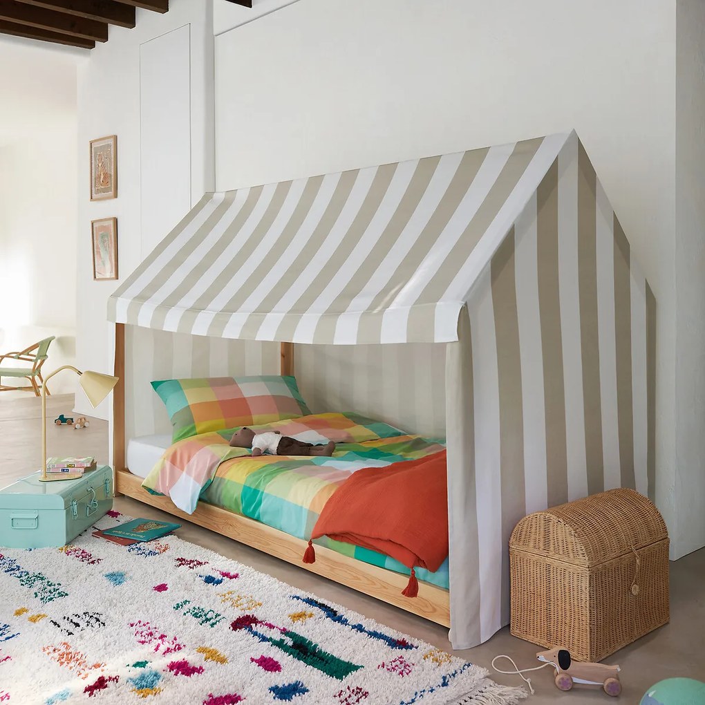 Caban bed in massief dennenhout met lattenbodem, Archi