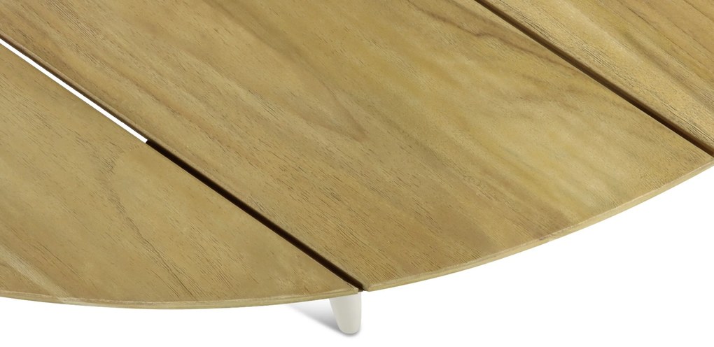 Dining Tuintafel rond ø 130 cm Aluminium/teak Taupe Montana