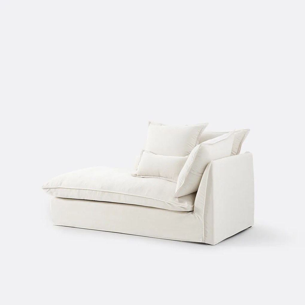 Longchair links, afneembare hoes, in gemêleerd polyester, ODNA