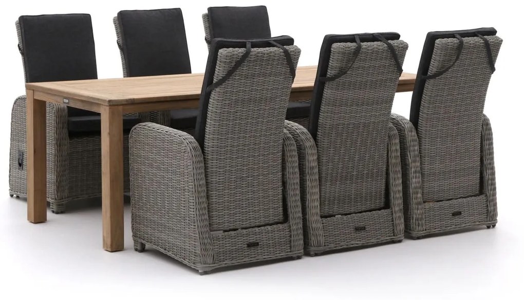 Intenso Umbria/ROUGH-S 220cm dining tuinset 7-delig verstelbaar