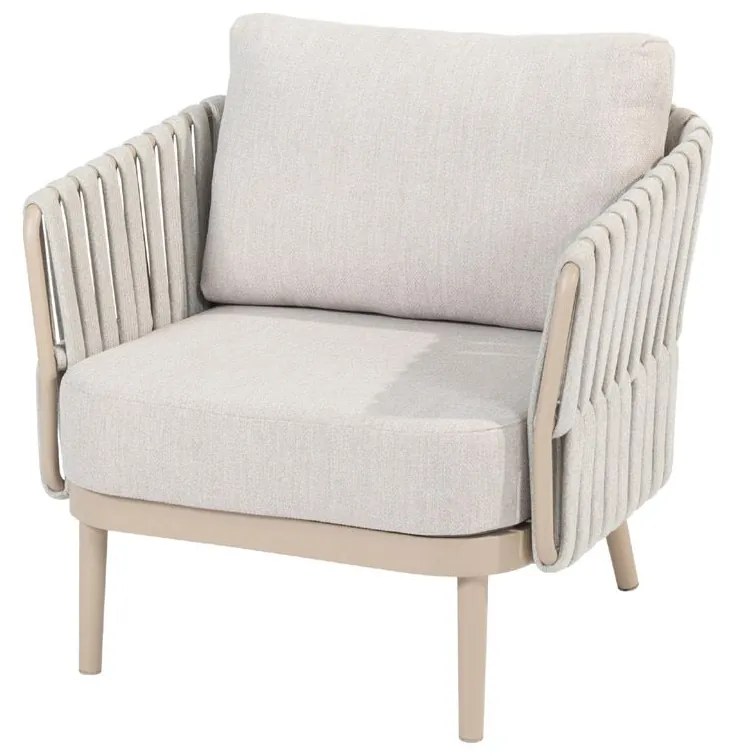 Taste by 4 Seasons Eva loungeset latte met Emma salontafels SALE Loungeset houtkleur weerbestendig