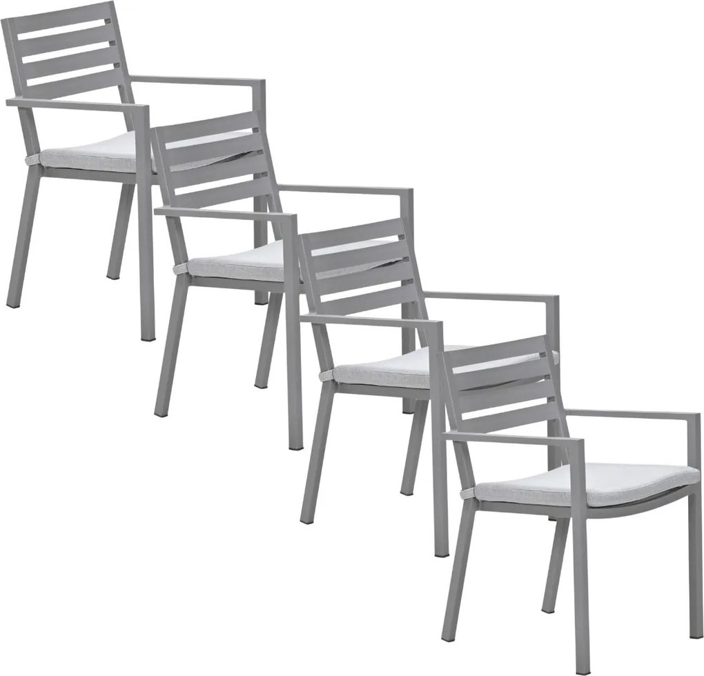 Garden Impressions Amarillo tuinstoel taupe - 4 stuks