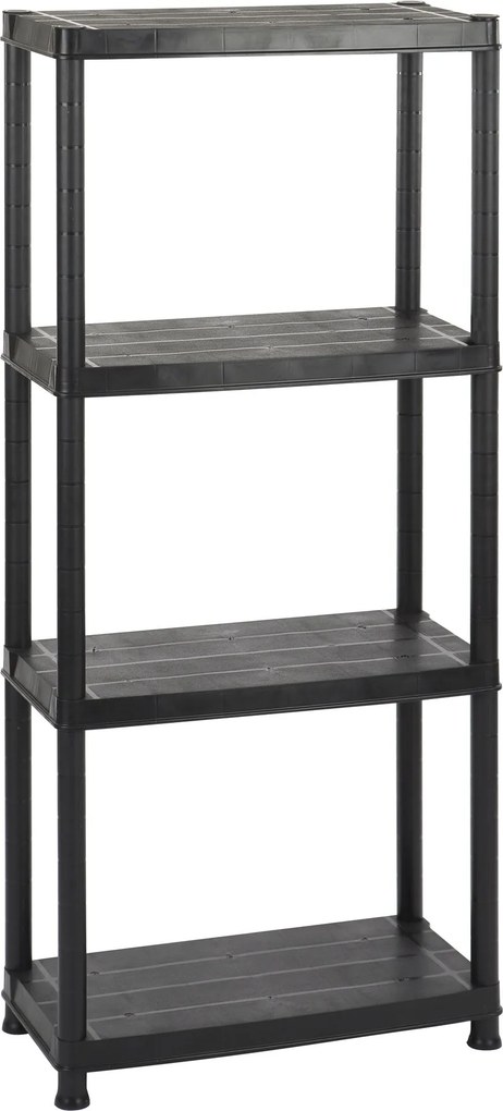 Practo Home plasti rack 063n zwart - Kunststof opbergrek - 31x61x130cm