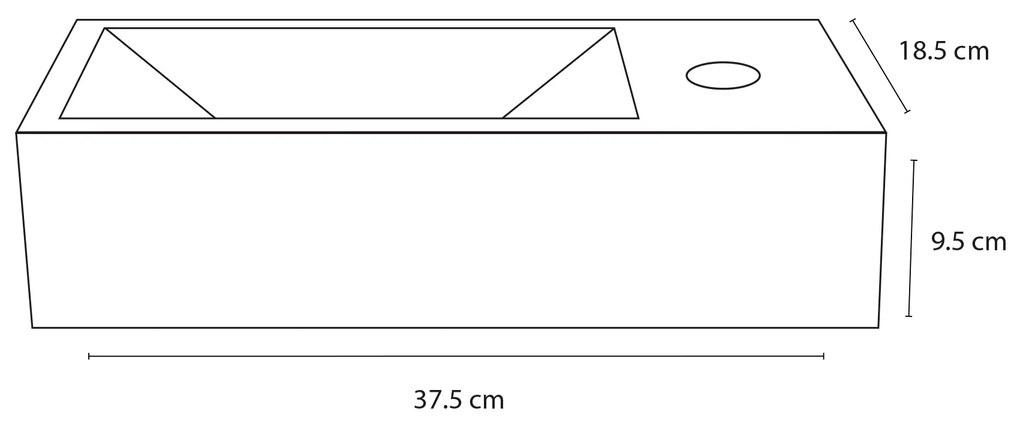 Differnz Helios fonteinset marmer met gebogen kraan chroom