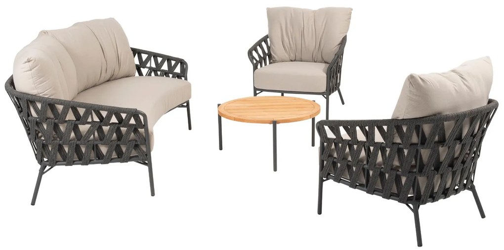 Taste by 4 Seasons Albareto loungeset SALE Loungeset   antraciet weerbestendig