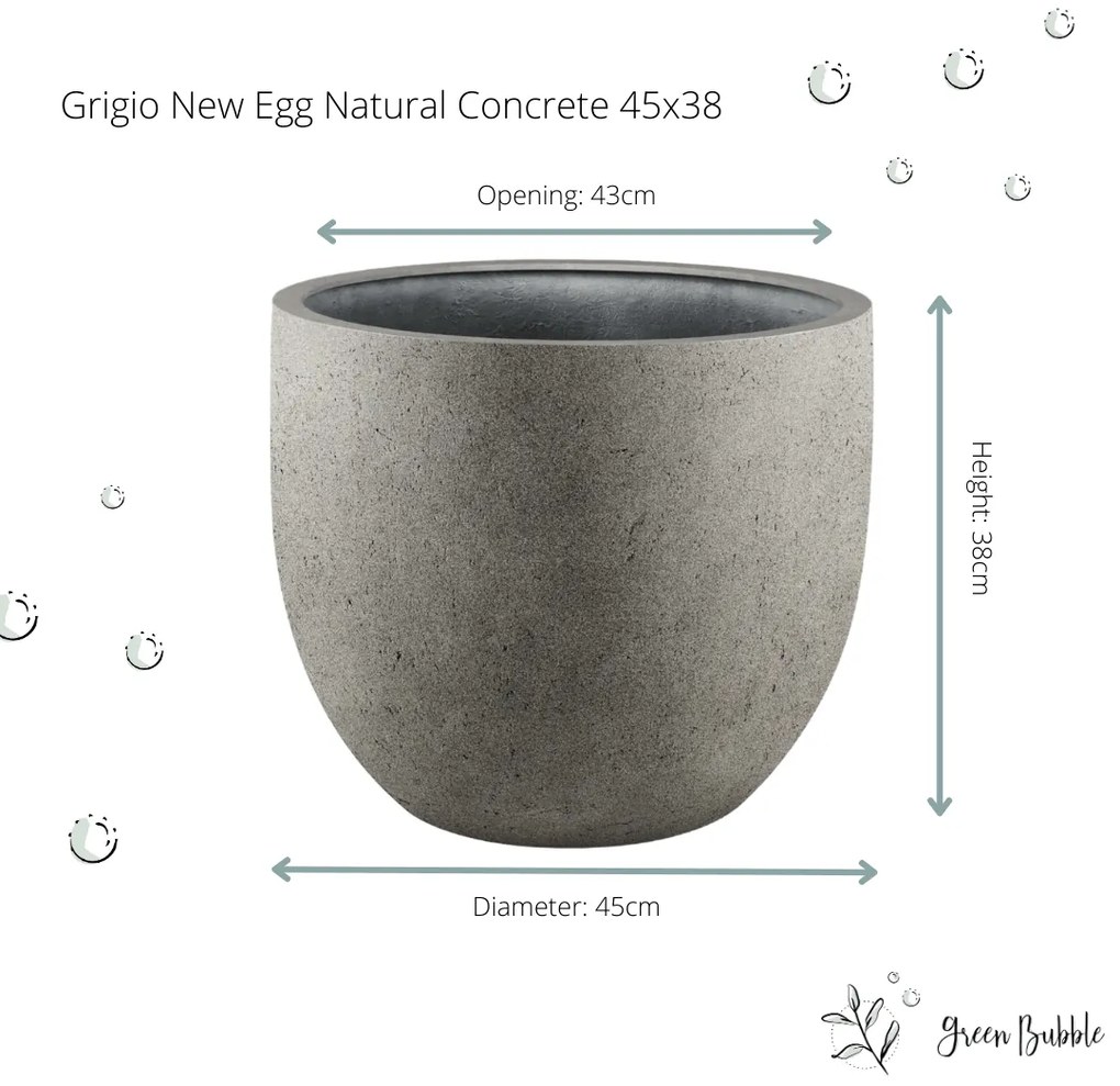 Pot grigio new egg natural concrete