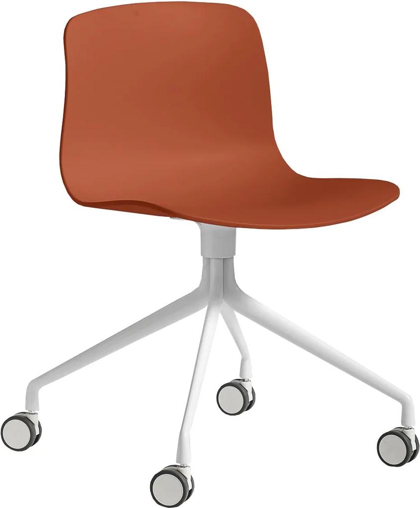 Hay About a Chair AAC14 stoel met wit onderstel Orange