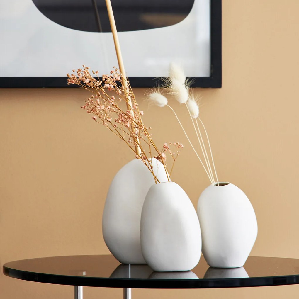 Set van 3 vazen in keramiek H9,5/10/12 cm, Hedna